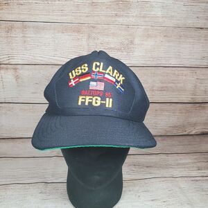 Vintage Cap - 10 USS Clark Baltops 95 FFG-II Embroidered Flag Hat Snapback USA
